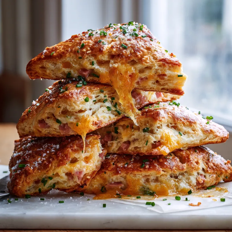 Flaky Cheesy Ham Hand Pies