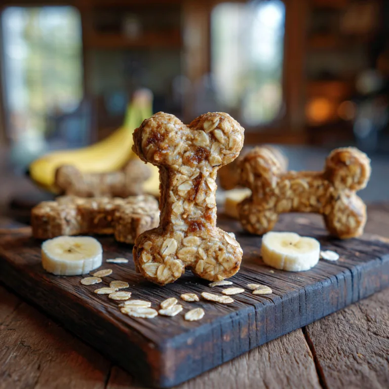 Homemade Banana Oat Dog Treats