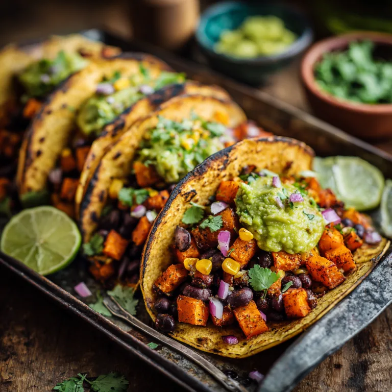 Roasted Sweet Potato and Black Bean Tacos