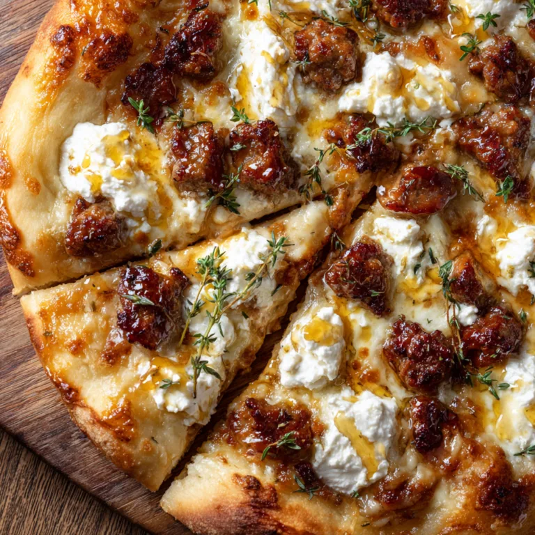 Hot Honey Ricotta Sausage Flatbread