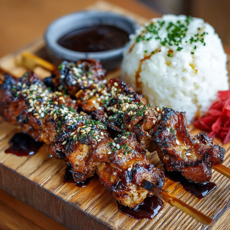 Sticky Teriyaki Chicken Skewers & Rice Bowl