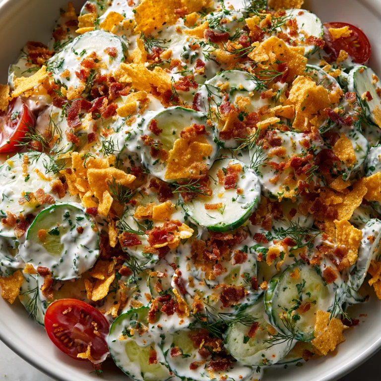 The Ultimate Loaded Creamy Cucumber Salad