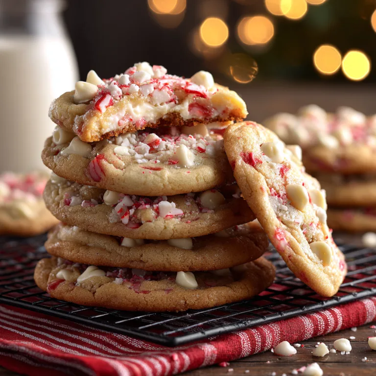 Soft Peppermint White Chocolate Cookies