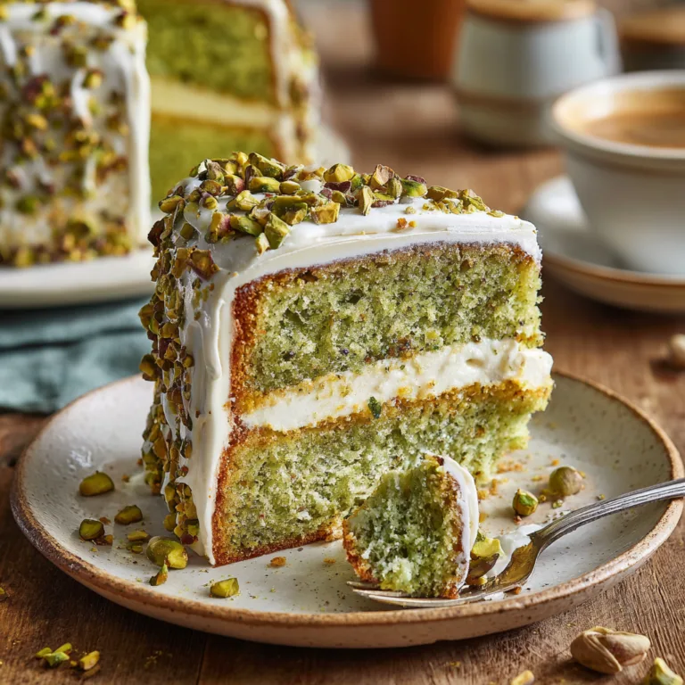 The Ultimate Homemade Pistachio Cake with Cream Cheese Frosting
