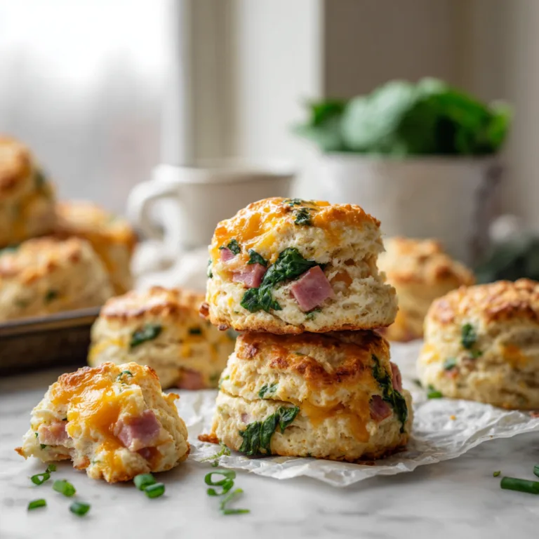 Easy Savory Ham & Cheese Biscuits Recipe