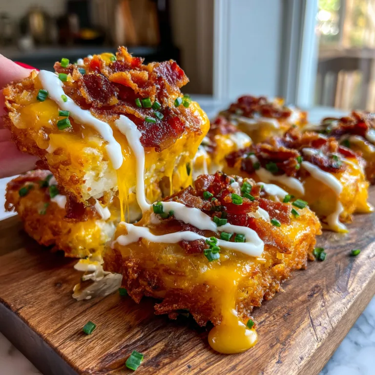 Crispy Loaded Hash Brown Squares