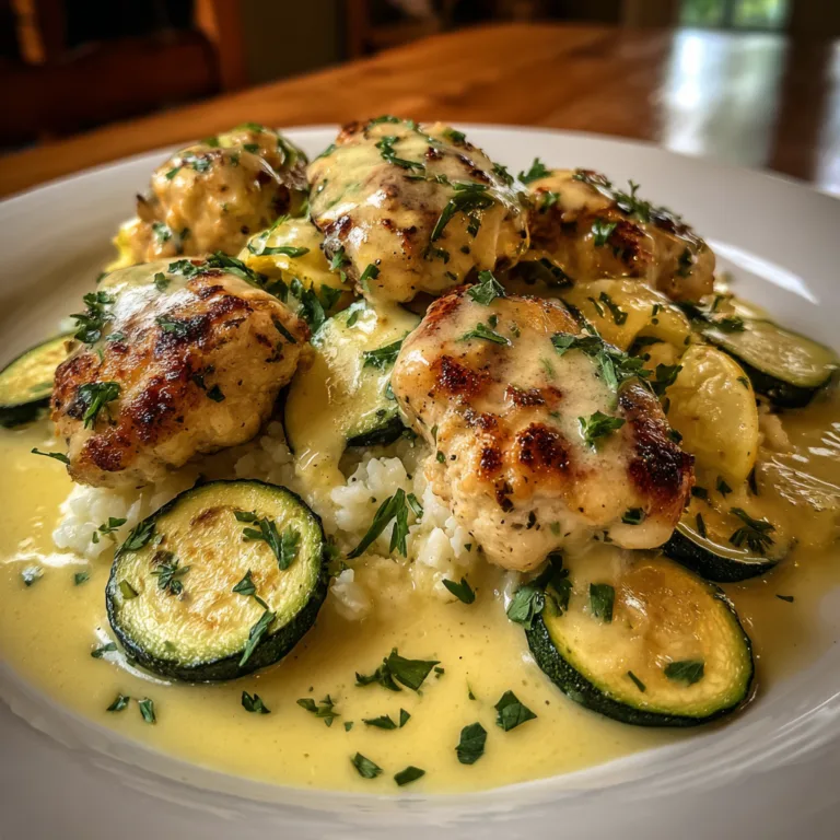 Creamy Lemon Parmesan Chicken and Zucchini