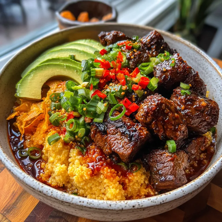 Spicy Garlic Steak Bowl