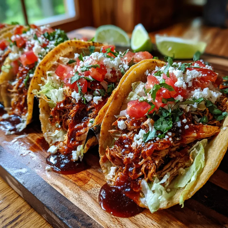 Smoky Honey BBQ Shredded Chicken Tacos