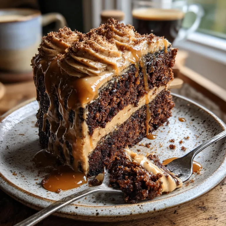 Toffee Layer Cake with Salted Caramel Frosting