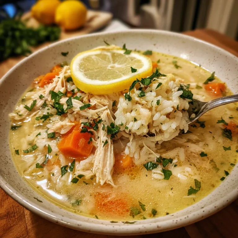 Comforting Creamy Lemon Chicken Rice Soup