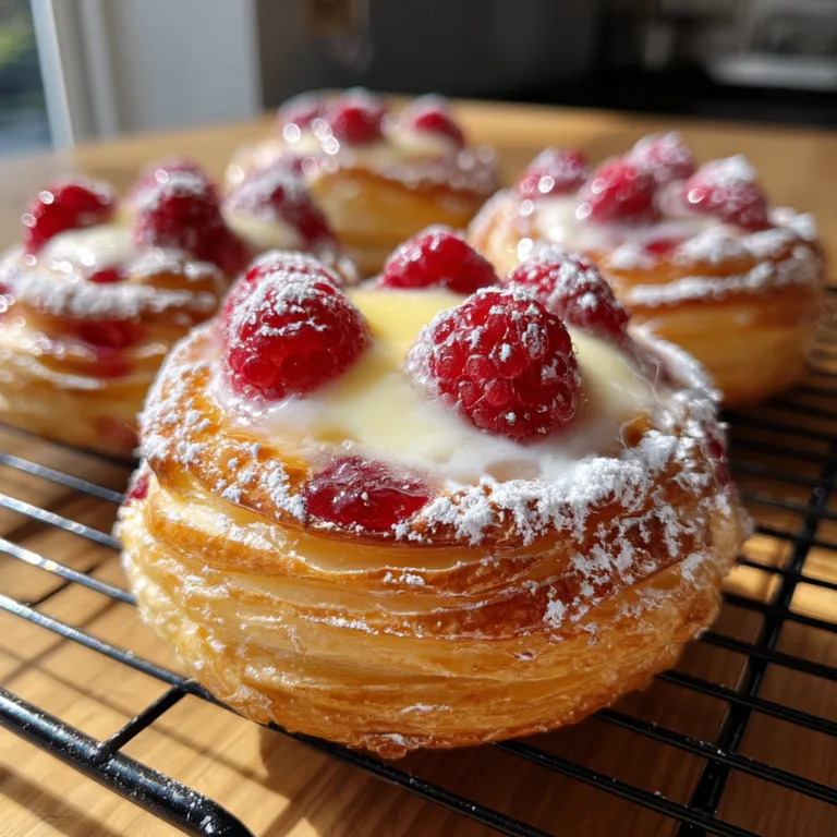 Bakery-Style Raspberry Custard Danishes