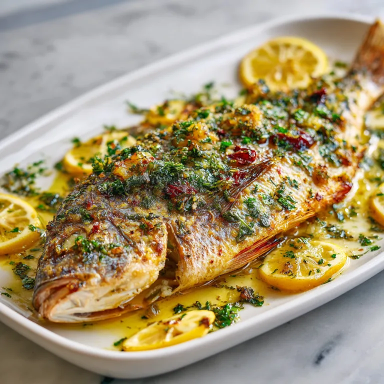 Lemon Herb Whole Roasted Red Snapper