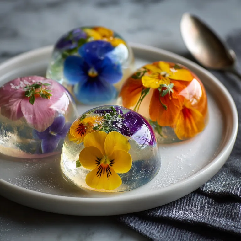 The Ethereal Beauty of Edible Flower Jelly Domes