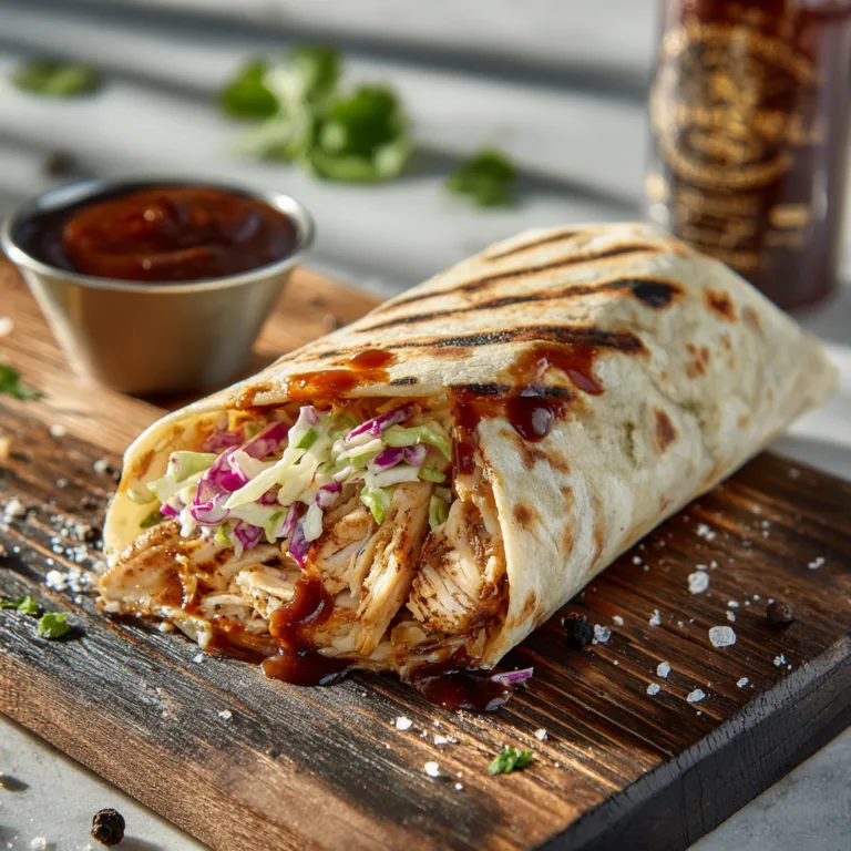 Ultimate Grilled BBQ Chicken & Slaw Wrap