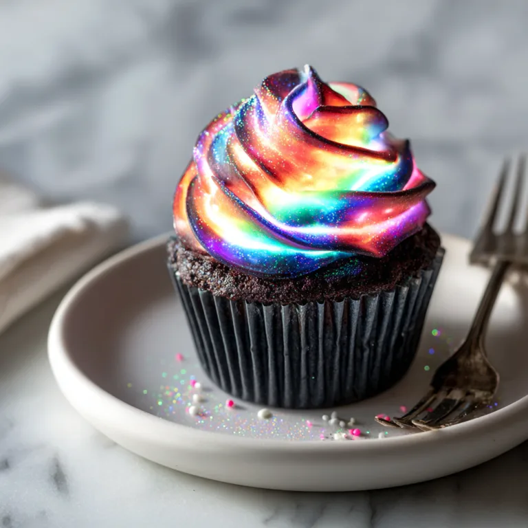 Cosmic Galaxy Chocolate Cupcakes