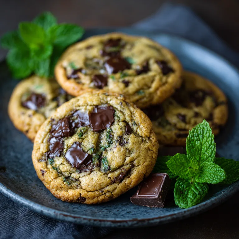Chewy Mint Chocolate Chip Cookies Recipe
