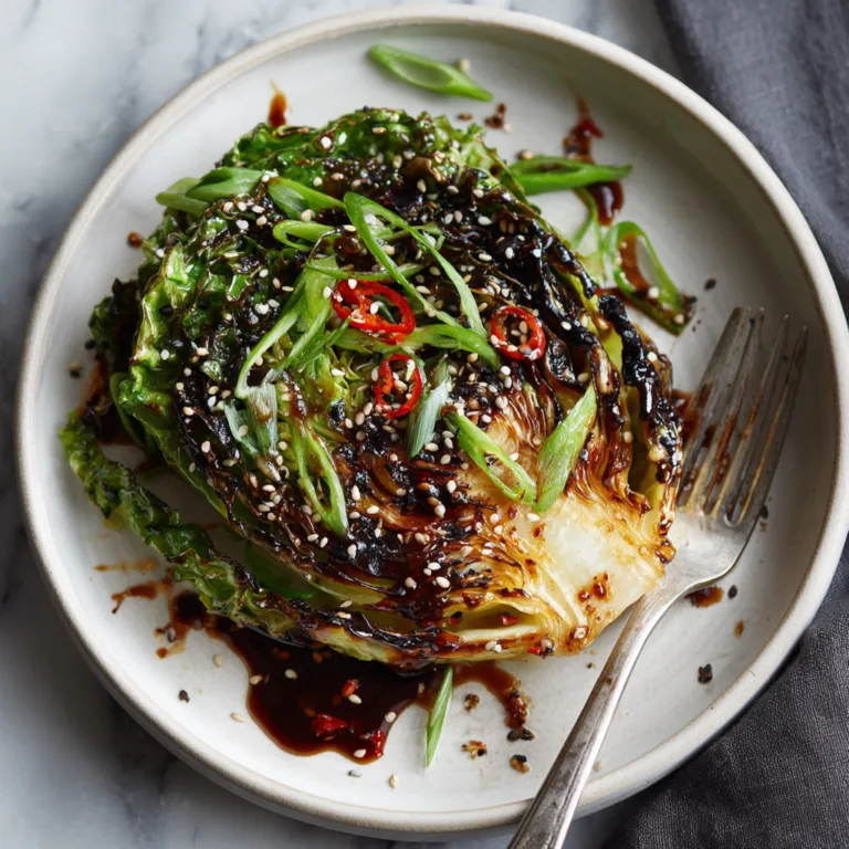 Charred Savoy Cabbage with a Ginger-Soy Glaze: A Revelation in Roasting