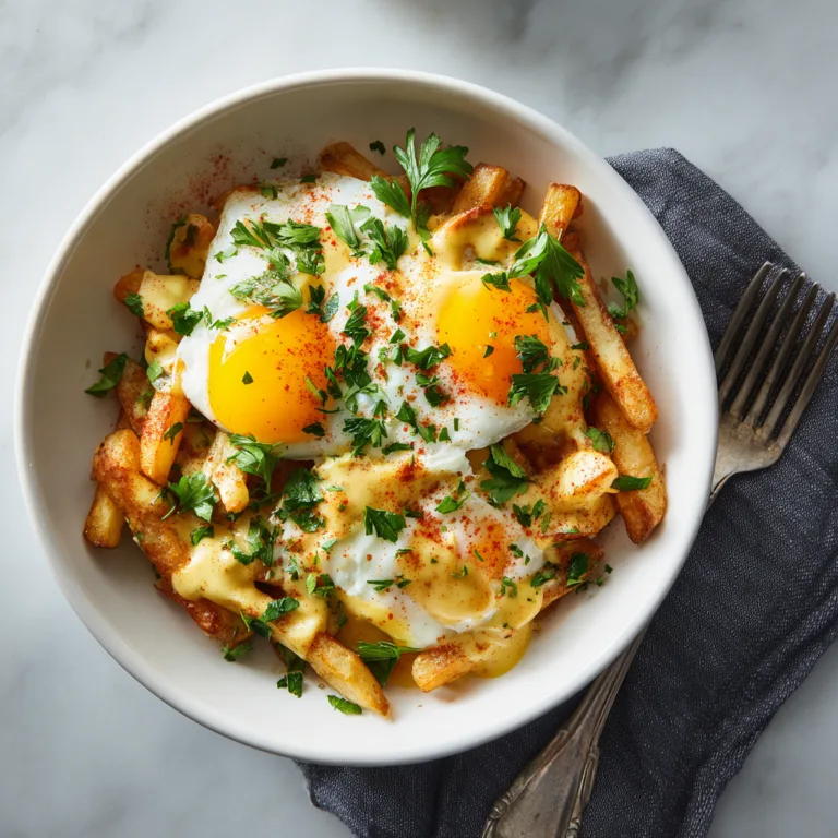 The Ultimate Breakfast Poutine: Crispy Fries Meet Sunny-Side Eggs