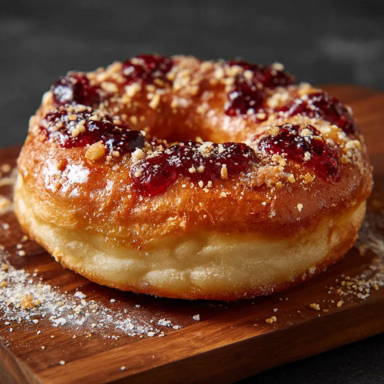 Gourmet Raspberry Nut Glazed Donut
