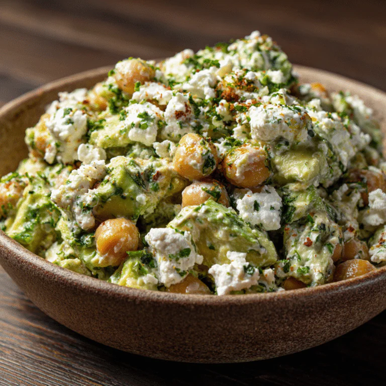 Chickpea Avocado Feta Salad