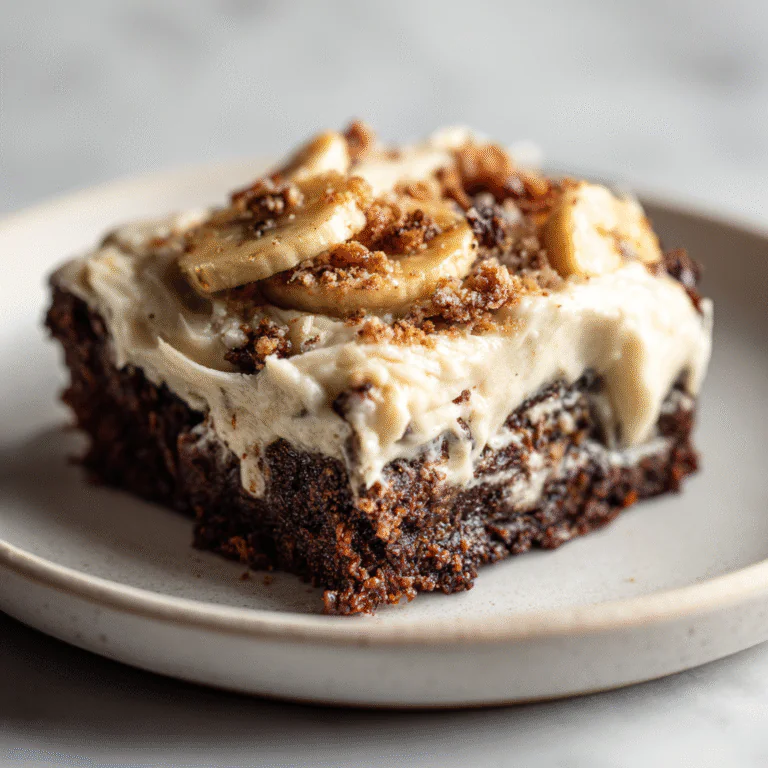 Frosted Banana Bread Brownies