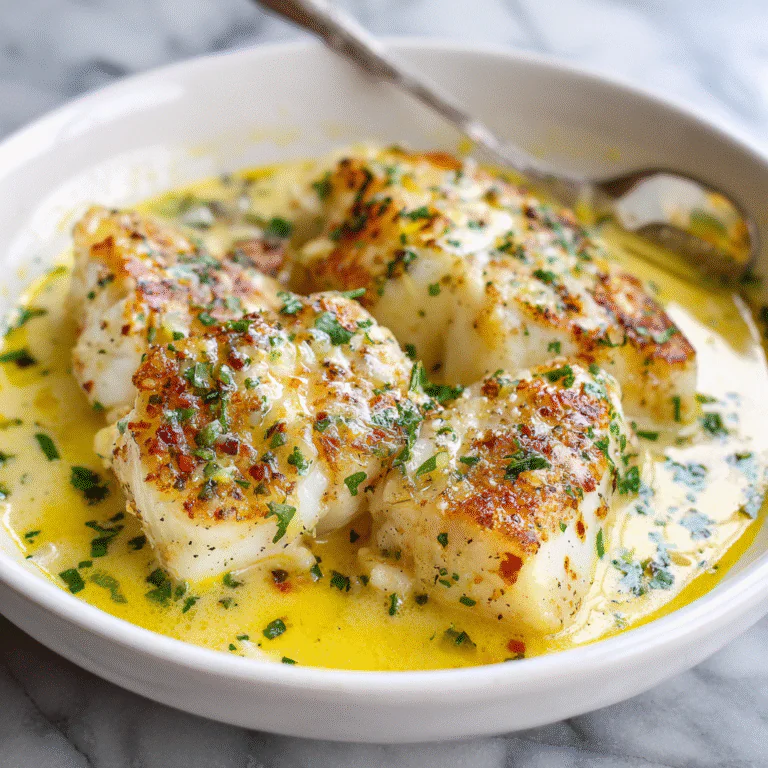 Baked Cod in Coconut Lemon Cream Sauce