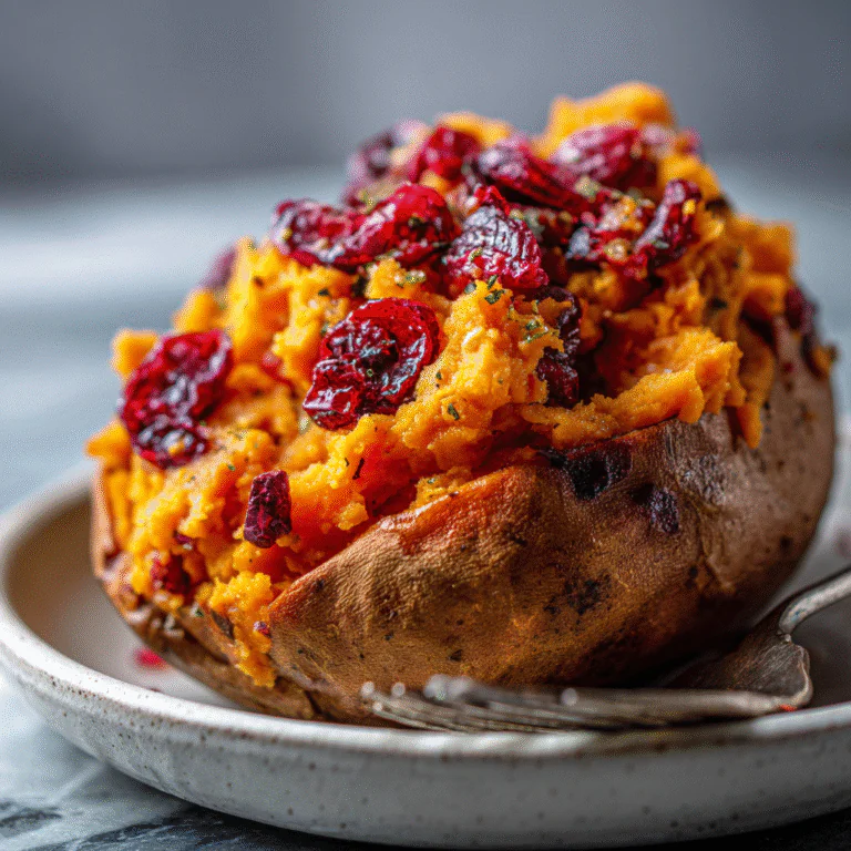 Cranberry Apple Twice-Baked Sweet Potatoes
