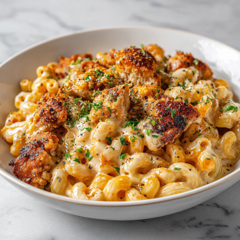 Creamy Honey Pepper Chicken Mac and Cheese