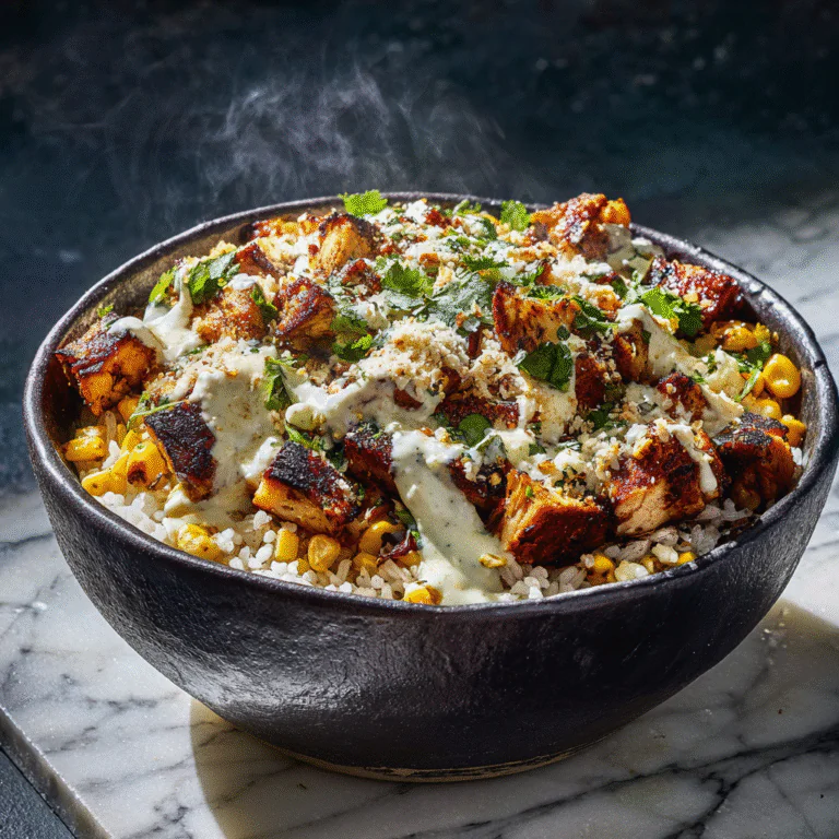 Street Corn Chicken Rice Bowl