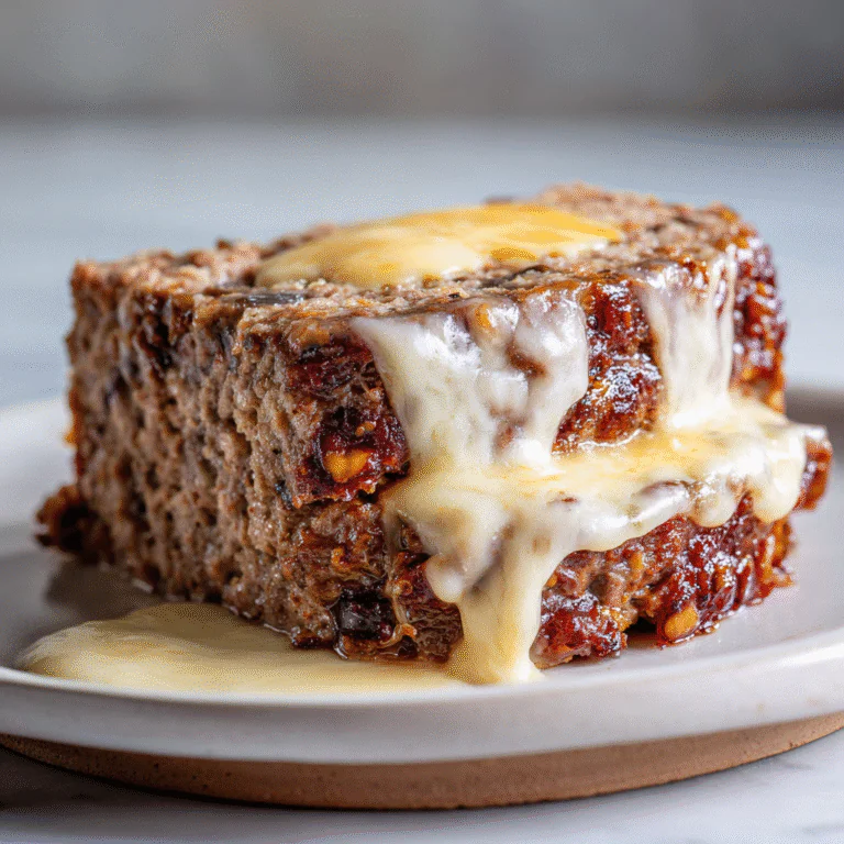 Bacon Swiss Mushroom Meatloaf