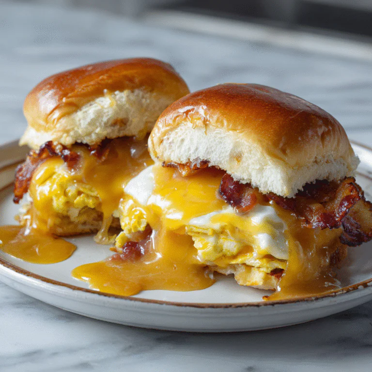 Cheesy Bacon Egg Sliders