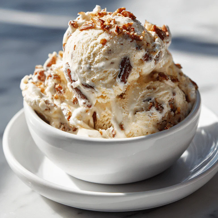 Decadent Butter Pecan Ice Cream